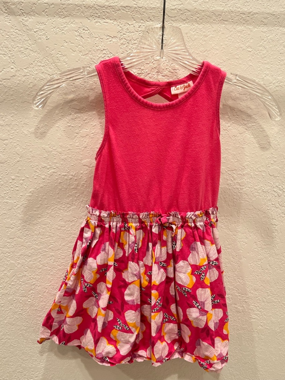Cat & Jack Hot Pink Floral Tank Dress for Kids